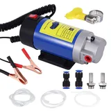 Ölabsaugpumpe 12V 100W, elektrische Ölwechselpumpe mit 3 Schläuchen, selbstansaugende Motorölpumpe für Motoröl, Getriebeöl und Diesel, Absaugpumpe für Auto, Motorrad, Boot, Rasenmäher und Wohnmobil
