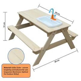 Coemo Kindersitzgruppe und Matschtisch Robin mit Waschbecken