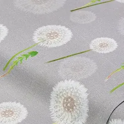 Baumwollstoff-Digitaldruck "Pusteblume", Serie Ria, grau-color