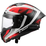 LS2 FF805 Thunder GP Aero Raute Integralhelm - Schwarz/Weiß/Rot / L