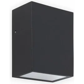 FARO LED Wandleuchte Aluminium 8,5 cm spritzwassergeschützt 4W dunkelgrau