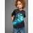 Kidsworld T-Shirt BIG DINO T-Shirt mit coolem Dino-Print schwarz 128/134