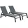 Happy Garden Sonnenliege 200 x 61 x 95 cm Grau