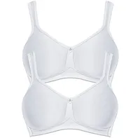 SUSA Set: Bügelloser BH 2er Pack Spacer BH ohne Bügel Catania (Spar-Set, 2-tlg) weiß 80A