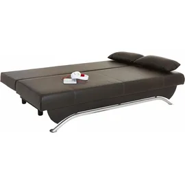 Jockenhöfer Schlafcouch Kunstleder 2-Sitzer Schwarz