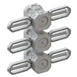 KAISER 9941.35 Prefix® 2.0 Beton Einbaudose 3x1 NUP, für die Befestigung an der Armierung 994135 - 5 Stück