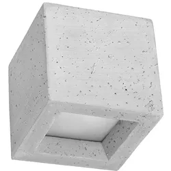 Wandleuchte LEO Beton grau Würfel eckig 12x12 cm G9 Up/Down
