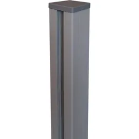 GROJA Zaunpfosten 9 x 9 x 300 cm Silbergrau/Aluminium