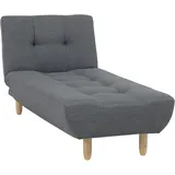 Beliani Chaiselongue dunkelgrau verstellbar Alsten