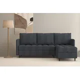 dorel home Ecksofa DOREL HOME "LINDHUS, L-Form, verschiedene Stellvarianten, Modulsofa", grau (anthrazit), B:194cm H:80cm T:130cm, 93% Polyester, 7% Nylon, Sofas, Ecksofa, Recamiere, Stauraum, Cord und Chenille-Bezug