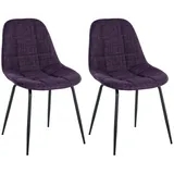 furnicato Esszimmerstuhl Stuhl Tom 2er Set 80x46x50 cm lila (1 St) lila