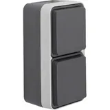 Berker Steckdose SCHUKO 2fach senkrecht grau 1 St.