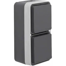 Berker Steckdose SCHUKO 2fach senkrecht grau 1 St.