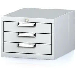 Hängecontainer mit drei Schubladen, grau/grau