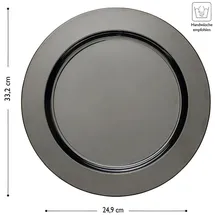 Echtwerk Platzteller Shiny Ø 33,2 cm schwarz 2er Set