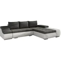 JVmoebel Ecksofa Design Ecksofa Schlafsofa Bettfunktion Couch Leder Textil Polster, Made in Europa grau