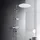 dylin gmbh Regendusche Duschset Duschsystem mit Ablage Wassersparend Chrom ohne Duscharm...