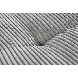 Riess-Ambiente Ecksofa KENT 220cm hellgrau Cord inklusive Hocker L-Form Wohnlandschaft