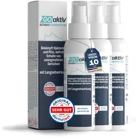 GOaktiv® Schuhdesinfektion 3er Pack – Desinfektionsspray für Schuhe – hygienische Frische – bekämpft geruchsverursachende Bakterien & Pilze – ideal für Alltag & Sport – 3x 100 ml