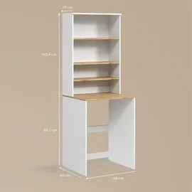 livinity® Waschmaschinenschrank Paolina 66 x 88,2 cm Weiß/Artisan