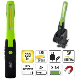 Jbm Tragbare, Klappbare Cob-lampe Mit Gelenkigem, Magnetisch Drehbarem Sockel 53216