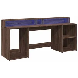 vidaXL Gaming-Tisch Braun Eichen-Optik