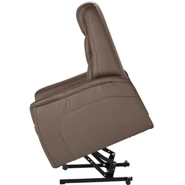 Hukla Fernsehsessel Dean Leder 70 x 107 x 88 cm Braun elektrisch