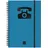 Finocam - Adressbuch (Telefonbuch) mit doppelter Spiralbindung und Gummibandverschluss | 48 Blatt | Adressbuch (Telefonbuch) A5 Einband mit doppelter Spiralbindung - Farbe Blau