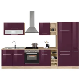 kochstation Küchenzeile KS-Eton 330 cm lila