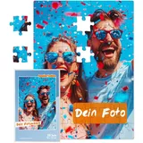 Fotopuzzle mit eigenem Bild und Text Personalisieren - 63 Teile, 18 x 13 cm - Fotogeschenk - mit Geschenkbox - Puzzle mit Foto Bedrucken