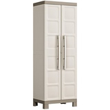 KETER Geräteschrank, Taupe, Beige, Kunststoff, 4 höhenverstellbaren Einlegeböden