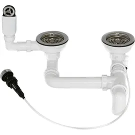 Blanco Ablaufgarnitur 2 x 3,5'' Exzenter - Überlauf rund