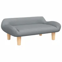 vidaXL Kindersofa, Couch für Kinder, Kindercouch mit runden Kanten, Kindersessel Minisofa Polstersofa Kindermöbel Sofa Kinderzimmer, Hellgrau Stoff