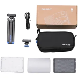 AMARAN Ace 25x White Kit Bi-Color LED Kameraleuchte+Grid+Mini-Stativ+Tasche