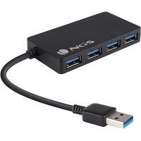 NGS iHub 3.0 USB 3.2 Gen 1 (3.1 Gen 1) Type-A 5000 Mbit/s Schwarz