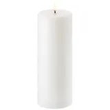 UYUNI LED Pillar Candle, Nordic White, 7,8 x 20,3 cm