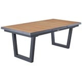 LC Garden Kumaso Ausziehtisch Aluminium/Teakholz mit Synchronauszug