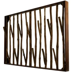 Licht-Erlebnisse Wandgarderobe Garderobenhaken Holz L:120cm groß Handarbeit Unikat Treibholz Flur Diele Haken Garderobe, SU1009