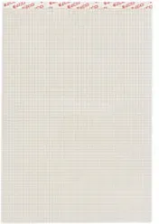 Elco Notizblock DIN A4 Kariert Geheftet Oben gebunden Pappkarton Hardback Grau Perforiert 100 Seiten