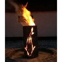 TiKo-Design Feuertonne - Lagerfeuertonne - Feuerkorb mit Koi Motiv – Verleihen Sie Ihrem Garten EIN besonderes Ambiente für unvergessliche Abende mit ihren Freunden