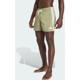 adidas 3-Streifen Badeshorts Tent Green/White L