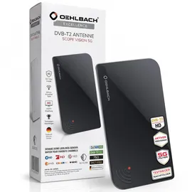 Oehlbach Scope Vision 5G DVB-T2 Aktive DVB-T/T2 Flachantenne Innenbereich Schwarz