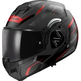 LS2 FF906 Advant Kuka Modularhelm - Matt Black / Red - L
