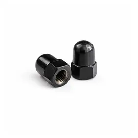 TIYO Hutmutter M10 x 1,0 schwarz 2 Stück