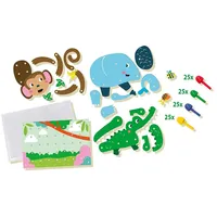 SES Mosaik-steckbrett-tierpuzzle - Multicolor - One Size