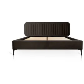 Fun Möbel Polsterbett Doppelbett Miami 140x200cm Komplettset In Stoff Monolith Braun