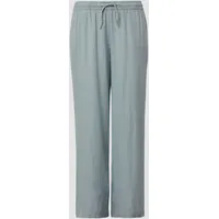 QS - Leinenmixhose mit Gummizug und weitem Bein, Damen,