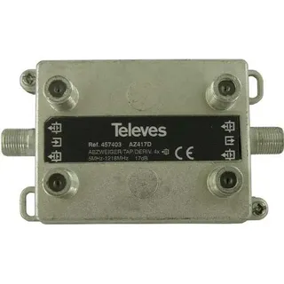 Televes Abzweiger 4f. AZ417D 4-fach 5-1218 MHz 17dB 457403