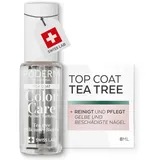 PODERM Top Coat Color Care Tea Tree Reinigt, Gelbe Nägel 8ML