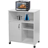 Hti-Living Küchenschrank auf Rollen 60 x 80 x 40 cm Weiß